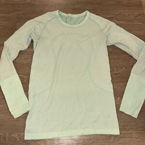 Lululemon swift tech long sleeve mint green top